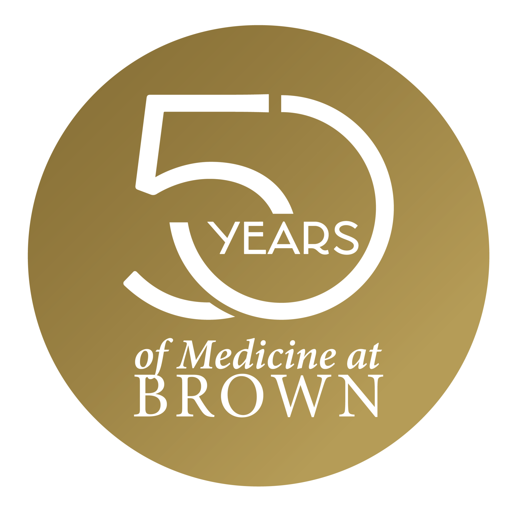 50 years of medicine at Brown logo